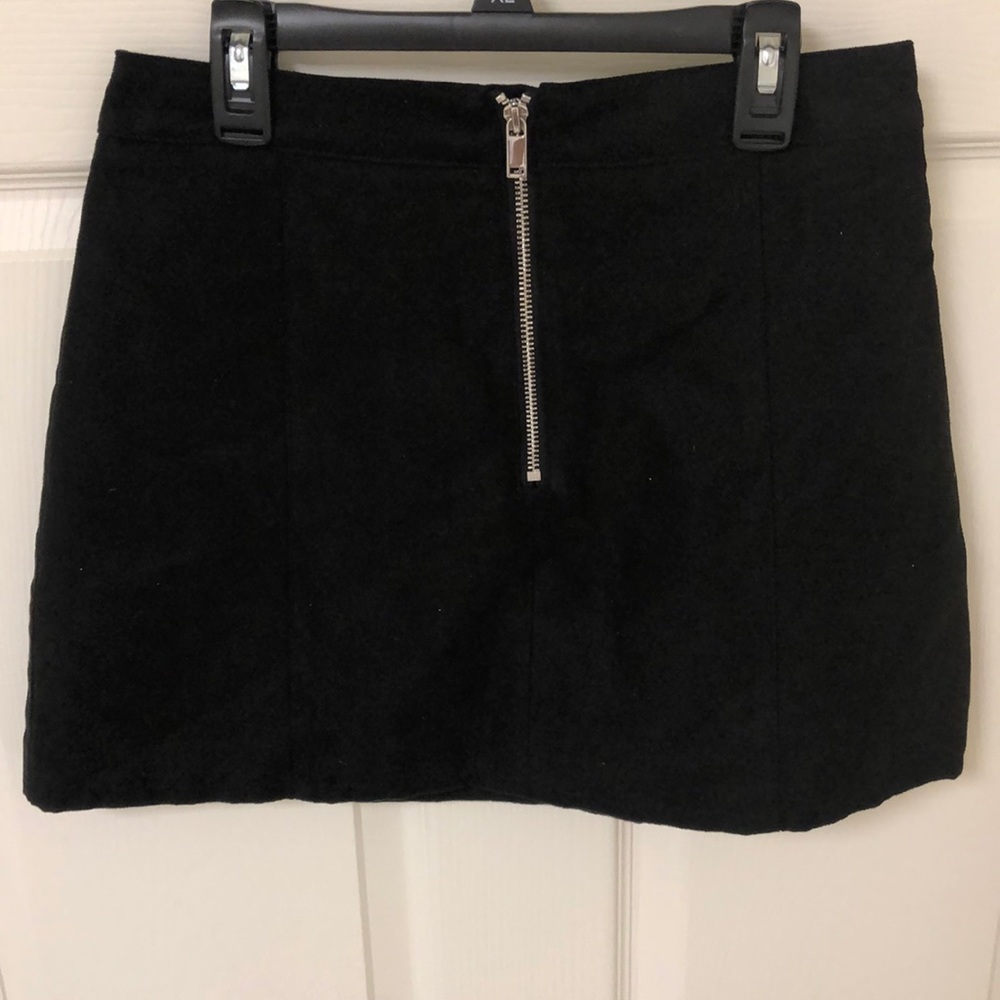 Black mini skirt